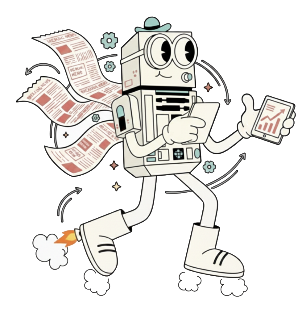 NewsKit Robot Mascot